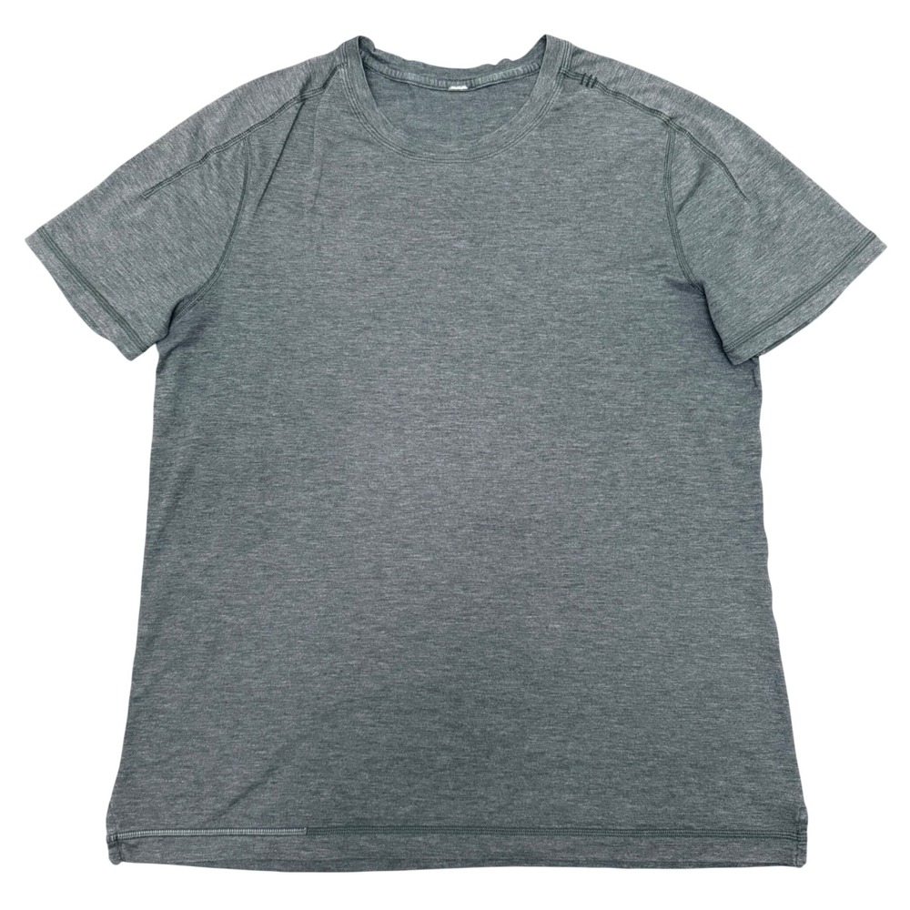 Lululemon Catalyst Short Sleeve Shirt Mens Medium Grey Heathered Performance Tee